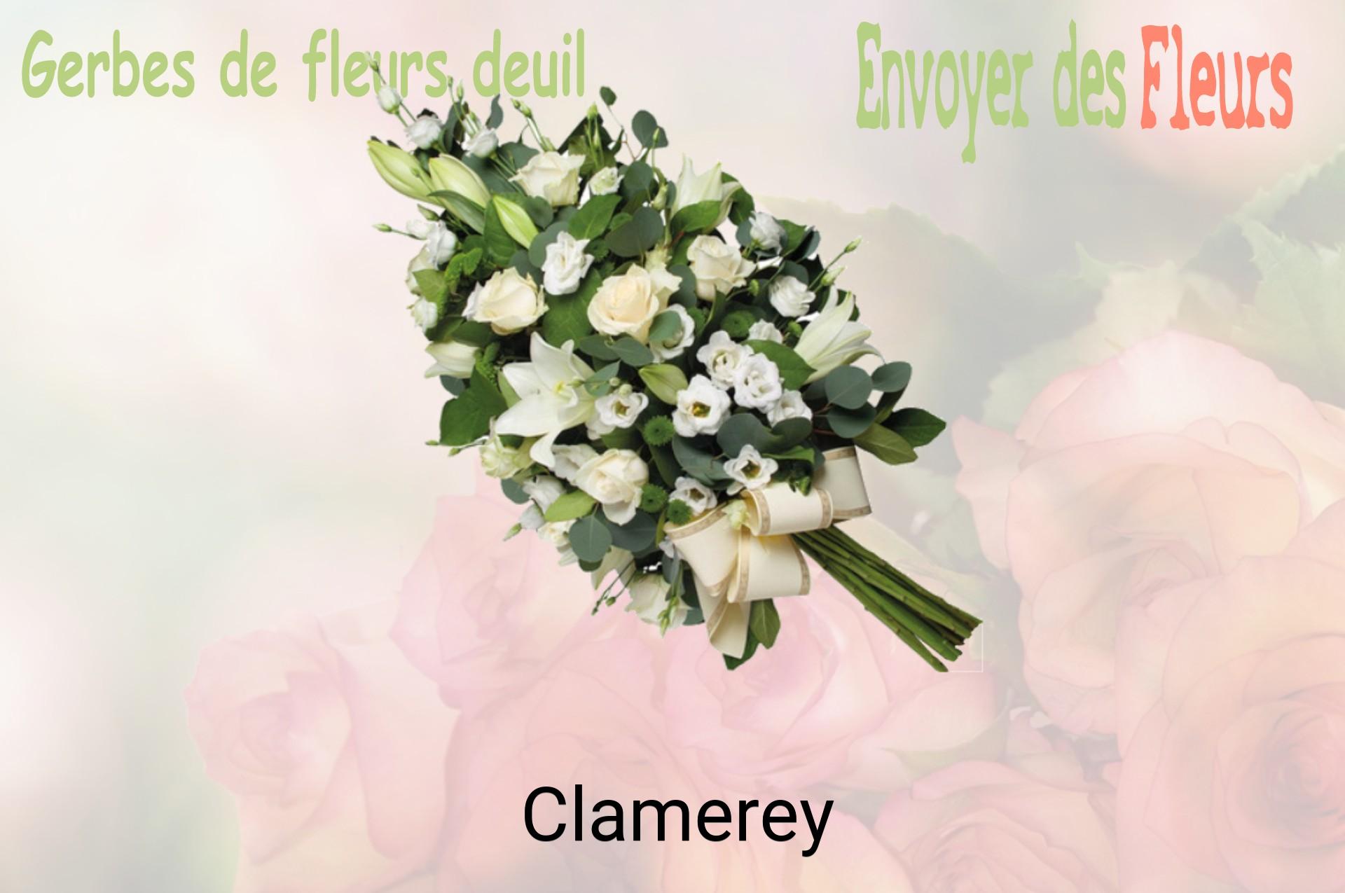 Gerbe de fleurs de deuil livrée à Clamerey